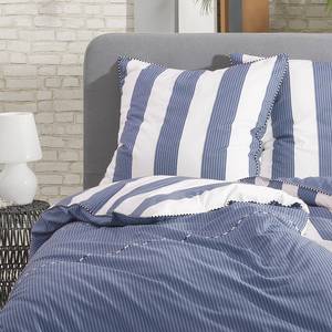 Parure de lit Veneto Coton - Bleu - 155 x 220 cm + oreiller 80 x 80 cm