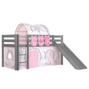 Spielbett Pino Birdy Kiefer massiv - Mit Taschen - Mit Leiter - Mit Rutsche - Mit Tunnel