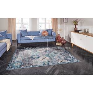 Tapis Kashmir Ghom Tissu - Bleu - 160 x 230 cm