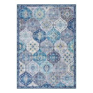 Tapis Kashmir Ghom Tissu - Bleu - 80 x 150 cm