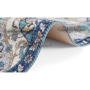 Teppich Kashmir Ghom Webstoff - Blau - 80 x 150 cm