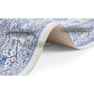 Tapis de couloir Keshan Maschad Tissu - Bleu clair