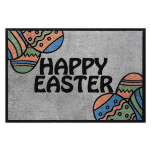 Fußmatte Happy Easter Polyamid - Grau
