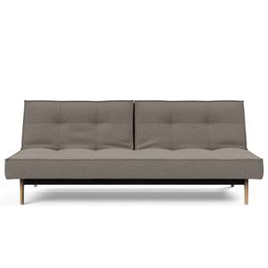 Schlafsofa Splitback Eik Webstoff - Stoff Mixed Dance: 521 Grey - Eiche Hell