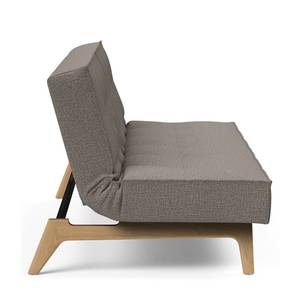 Schlafsofa Splitback Eik Webstoff - Stoff Mixed Dance: 521 Grey - Eiche Hell