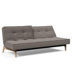 Schlafsofa Splitback Eik Webstoff - Stoff Mixed Dance: 521 Grey - Eiche Hell