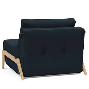 Fauteuil convertible Cubed Tissu - Tissu Mixed Dance : Blue - Chêne clair