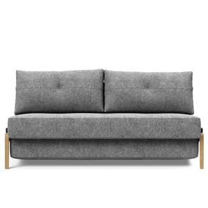 Schlafsofa Cubed Webstoff - Stoff Twist: Granite - Breite: 168 cm - Eiche Hell