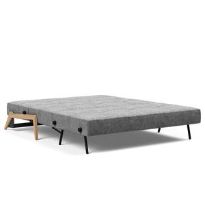 Canapé convertible Cubed Tissu - Tissu Twist : Granite - Largeur : 168 cm - Chêne clair