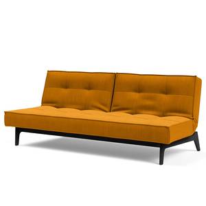 Schlafsofa Splitback Eik Webstoff - Stoff Elegance: 507 Burned Curry - Schwarz