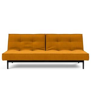 Schlafsofa Splitback Eik Webstoff - Stoff Elegance: 507 Burned Curry - Schwarz