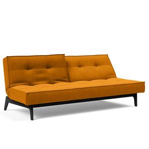 Schlafsofa Splitback Eik Webstoff - Stoff Elegance: 507 Burned Curry - Schwarz