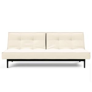 Schlafsofa Splitback Eik Webstoff - Webstoff Bouclè: Off White - Schwarz