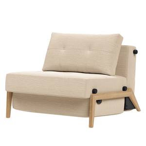 Schlafsessel Cubed Nylon - Stoff Linen: 612 Sand Grey - Eiche Hell