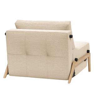 Fauteuil convertible Cubed Nylon - Tissu Linen: 612 Sand Grey - Chêne clair