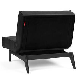 Fauteuil Splitback Eik microvezel - Microvezel Faunal: Black - Zwart