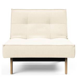 Fauteuil Splitback Eik Tissu - Tissu Bouclè: Off White - Chêne clair