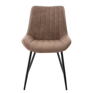 Chaises capitonnées Midge (lot de 2) Marron clair - Lot de 2