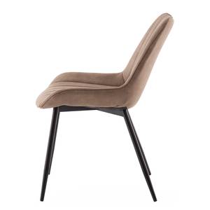 Chaises capitonnées Midge (lot de 2) Marron clair - Lot de 2