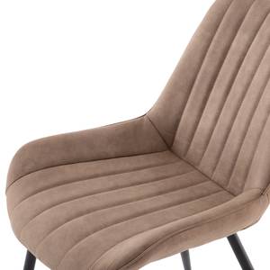 Chaises capitonnées Midge (lot de 2) Marron clair - Lot de 2