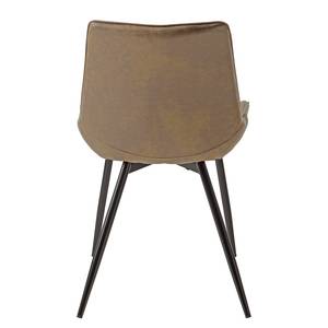 Chaises capitonnées Midge (lot de 2) Marron clair - Lot de 2