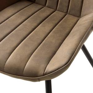 Chaises capitonnées Midge (lot de 2) Marron clair - Lot de 2