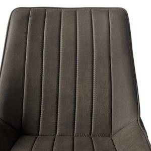 Chaises capitonnées Midge (lot de 2) Anthracite - Lot de 2