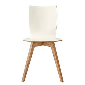 Chaises hülsta now S20-3 (lot de 2) Bois lamellé / Chêne massif - Blanc