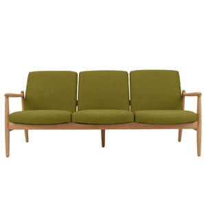 Sofa Froid (3-Sitzer) Webstoff - Webstoff Baca: Hellbraun - Eiche Hell