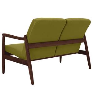 Sofa Froid (2-Sitzer) Webstoff - Webstoff Baca: Hellbraun - Eiche Dunkel