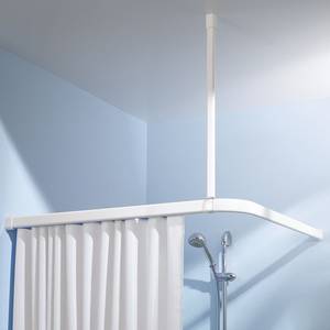 Fixation plafond barre de douche Aluminium - Blanc