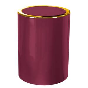 Poubelle salle de bain Golden Clap ABS -  - Capacité : 5 L - Rouge bourgogne