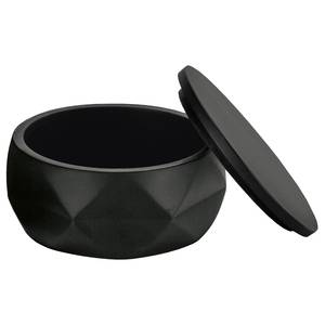 Wattedose Crackle Jar Polyresin - Schwarz