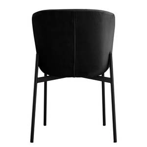 Set di 2 sedie con gambe nere Mouzon Velluto Walli: nero - Nero