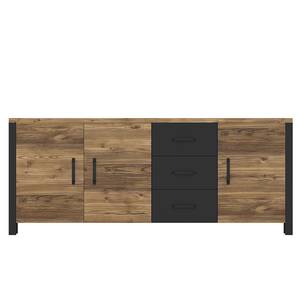 Dressoir Velleron II sparrenhouten look/mat zwart - Sparren decor