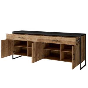 Sideboard Turriers Fichte Dekor / Matt Schwarz