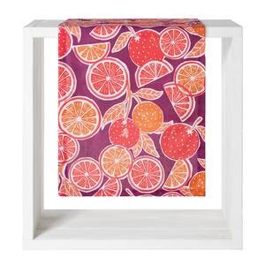 Tischläufer Nerine Baumwollstoff - Orange / Violett