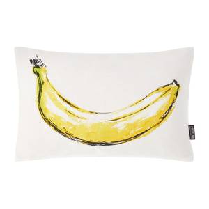 Housse de coussin Banana Coton - Écru / Jaune