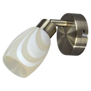 LED-wandlamp Clea melkglas/staal - 1 lichtbron