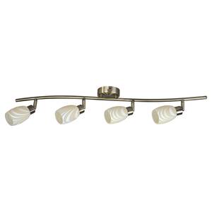 LED-plafondlamp Clea melkglas/staal - Aantal lichtbronnen: 4