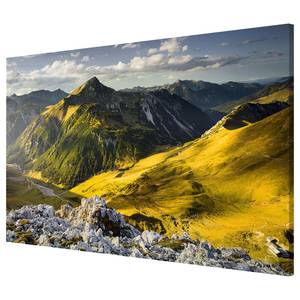 Magnettafel Lechtaler Alpen in Tirol Stahl / Vinyl-Spezialfolie - Mehrfarbig - 90 x 60 cm