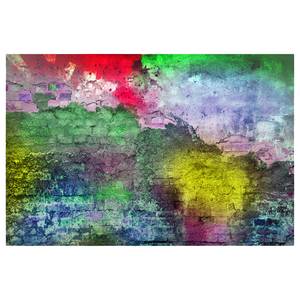 Tableau magnétique Mur bariolé Acier / Film vinyle - Multicolore - 60 x 40 cm