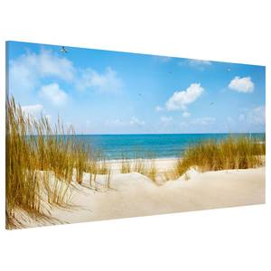 Magnettafel Strand an der Nordsee Stahl / Vinyl-Spezialfolie - Blau - 78 x 37 cm