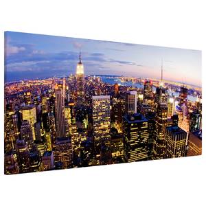 Tableau magnétique New York Skyline Acier / Film vinyle - Multicolore