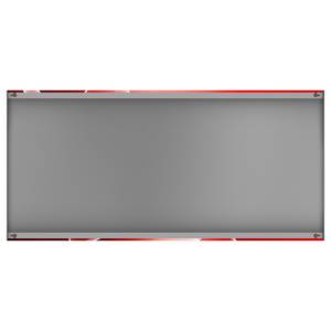 Tableau magnétique Red Heat Acier / Film vinyle - Rouge - 78 x 37 cm