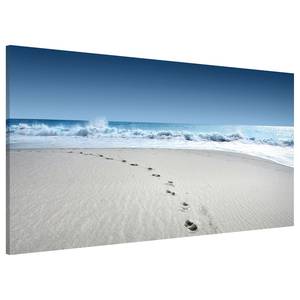 Magneetbord Sporen in het Sand staal/speciale vinylfolie - blauw/wit - 78 x 37 cm