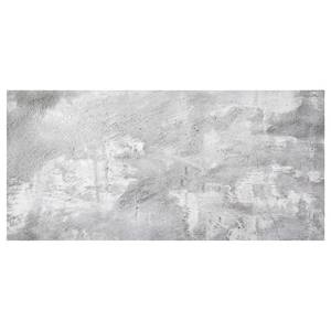 Tableau magnétique Béton shabby Acier / Film vinyle - Gris - 78 x 37 cm