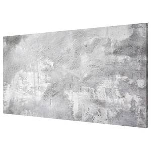 Tableau magnétique Béton shabby Acier / Film vinyle - Gris - 78 x 37 cm