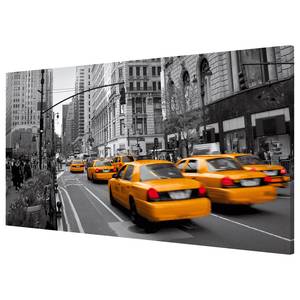 Magneetbord New York, New York! staal  staal/speciale vinylfolie - grijs/geel