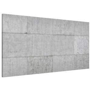 Magnettafel Beton Ziegeloptik Stahl / Vinyl-Spezialfolie - Grau - 78 x 37 cm